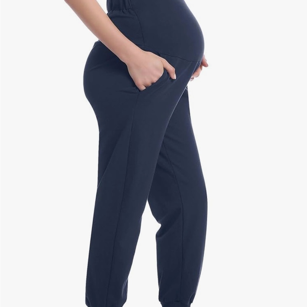 Women's Navy Maternity Joggers